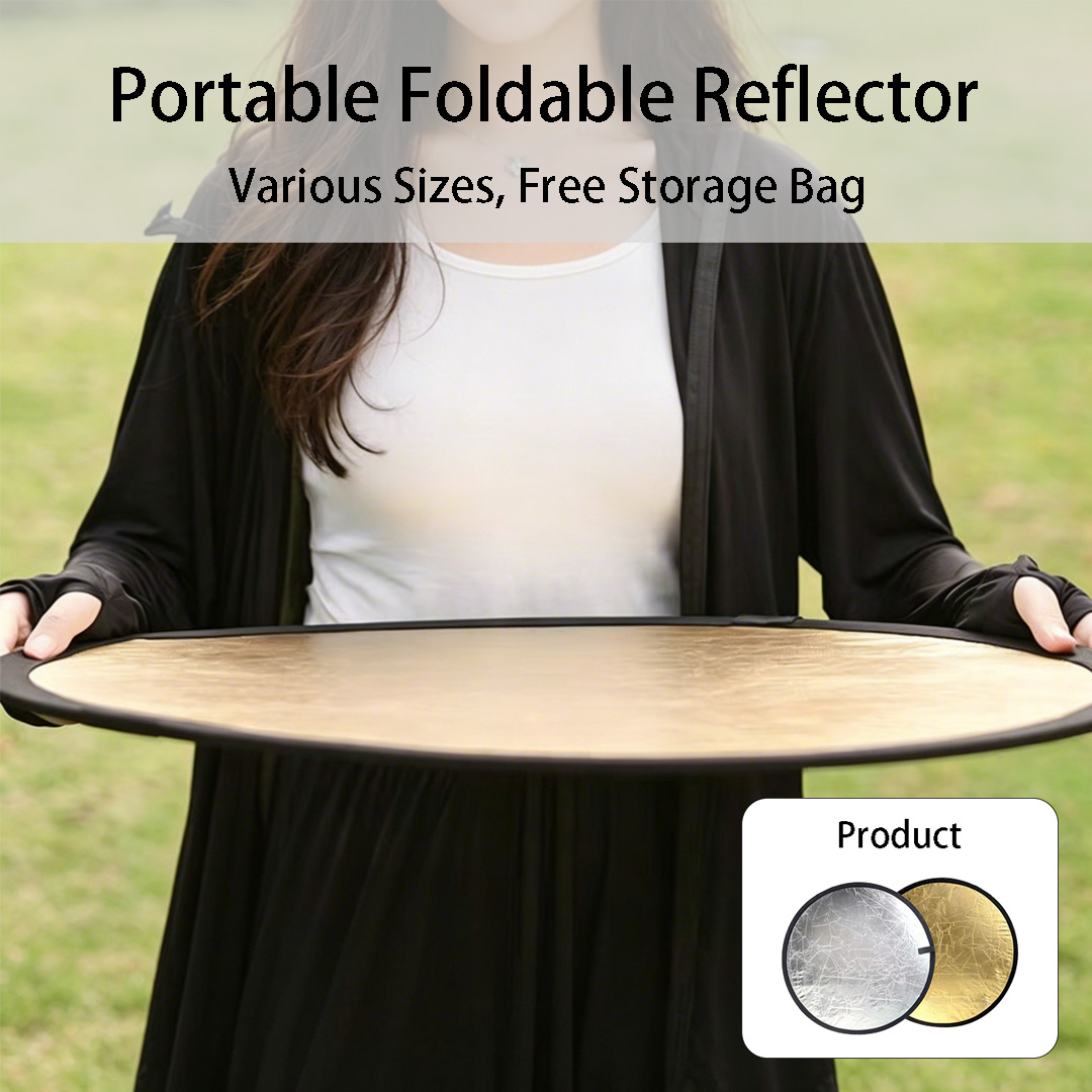 Photography Lighting Reflector - قرص إضاءة قابل للطي مزدوج الجوانب