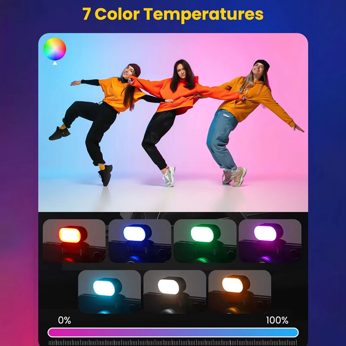 Lighting Effect In Photography - ضوء ملء مغناطيسي RGB لتصوير الفيديو