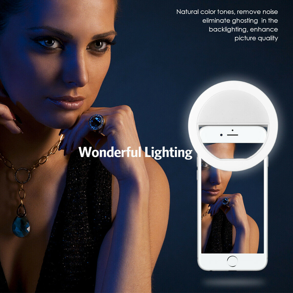 Photography Lighting Game - ضوء حلقة سيلفي LED قابل للشحن