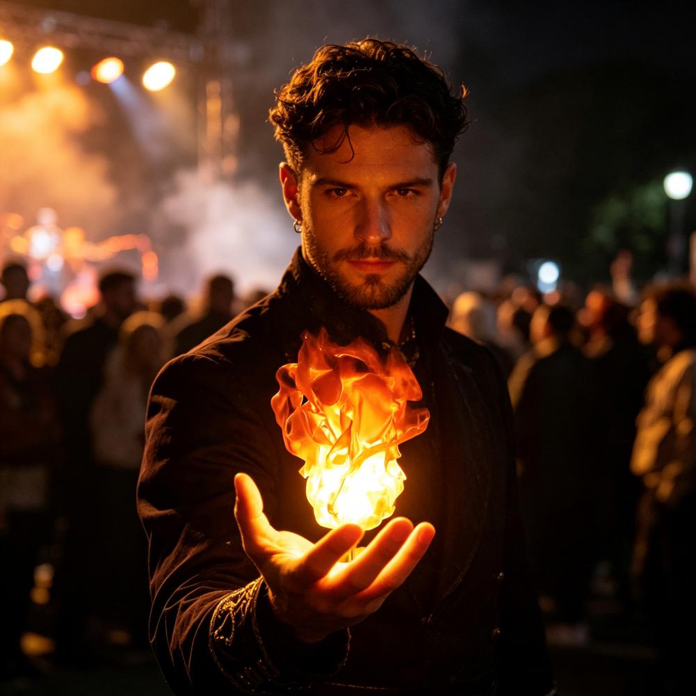 Lighting Effect In Photography - لعبة بتأثير اللهب المتوهج، كرة نارية