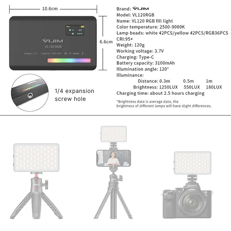 ضوء محمول جديد لعام 2026 بـ 12 - مراجعة Photography Lighting Handheld وسعره