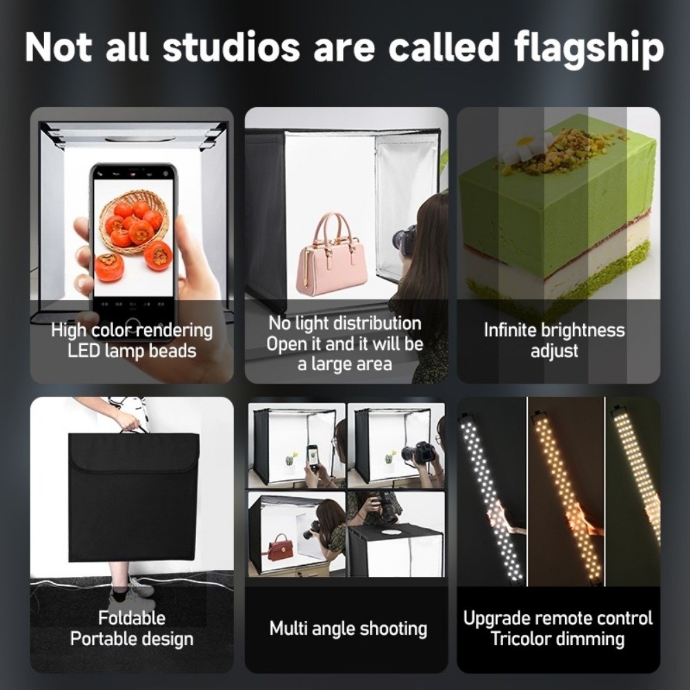 45/65 سنتيمتر LED صندوق إضاءة  - مراجعة Photography Lighting Softbox وسعره