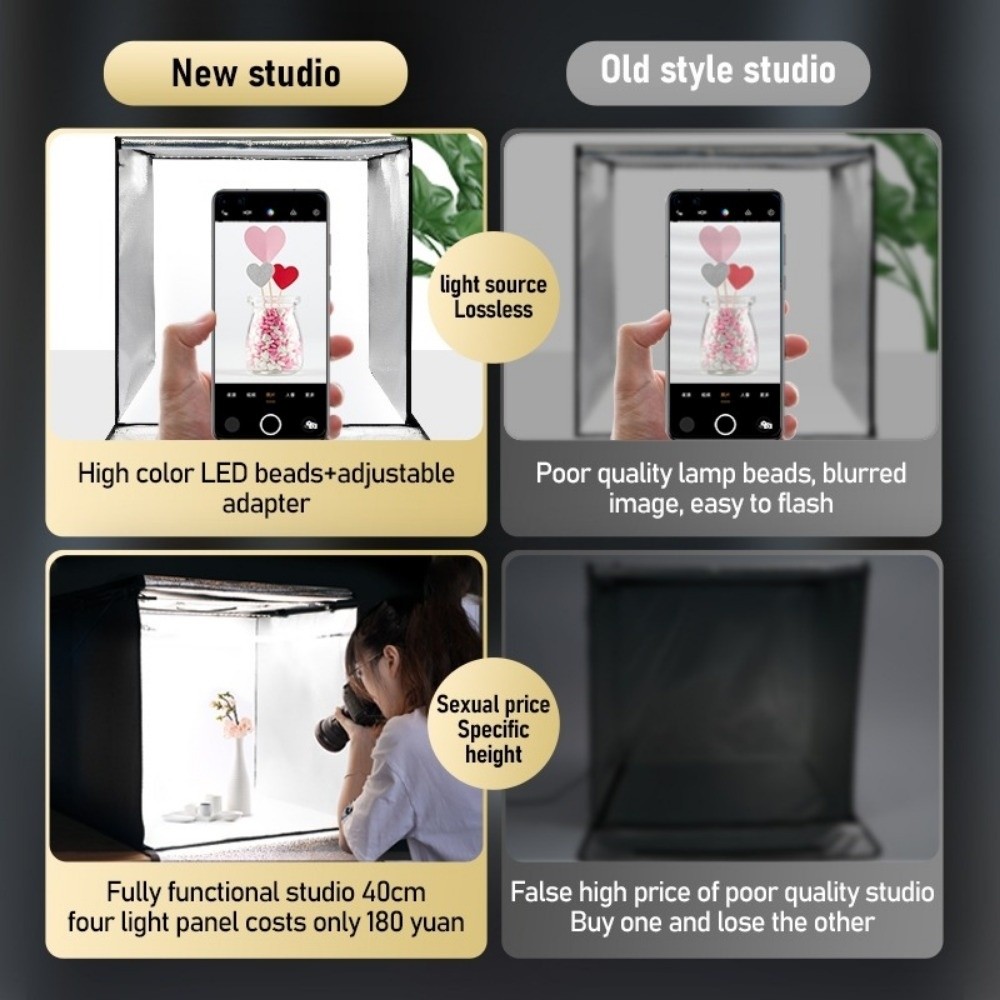 45/65 سنتيمتر LED صندوق إضاءة  - مراجعة Photography Lighting Softbox وسعره