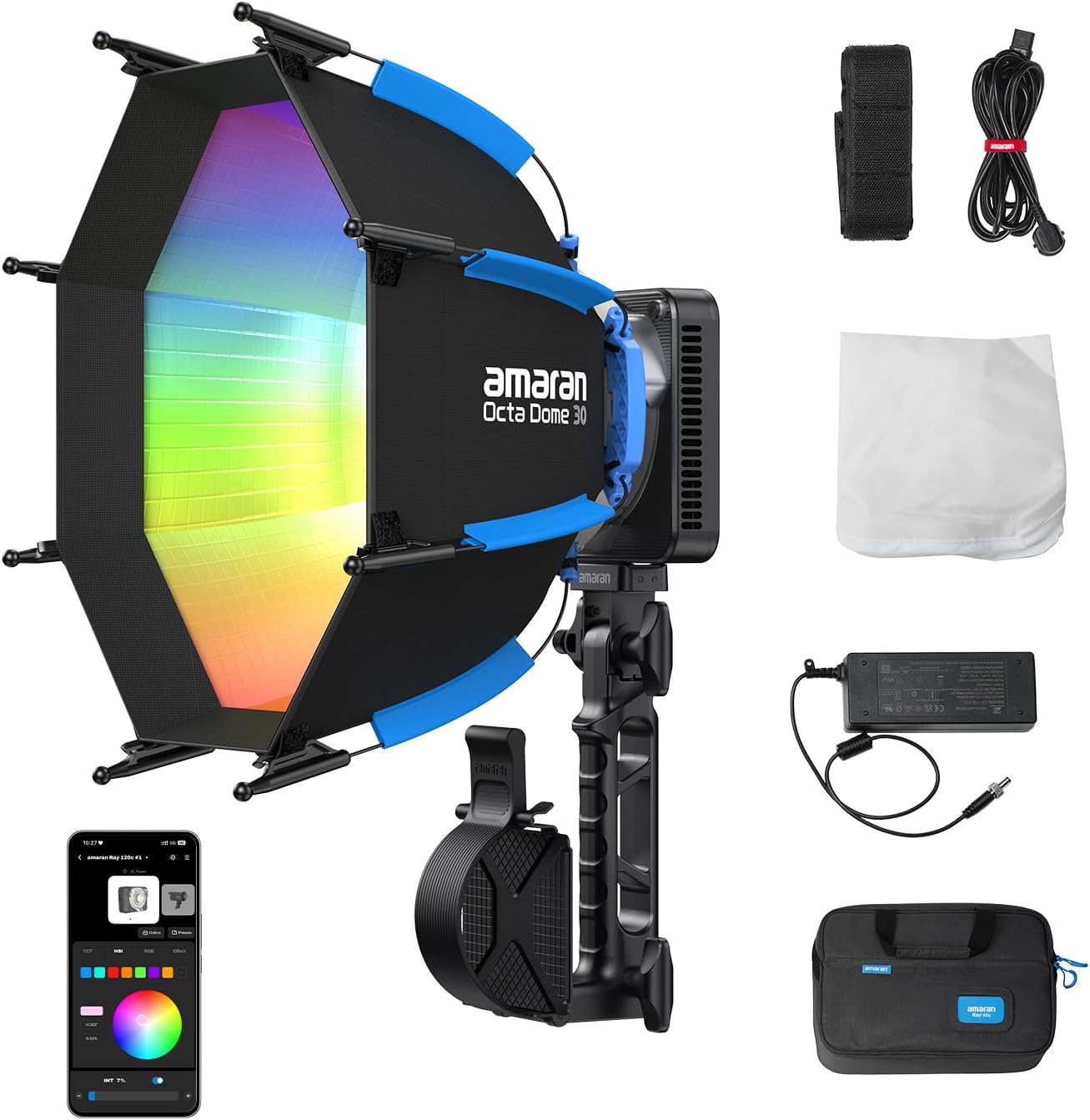 ضوء فيديو LED RGB بقوة 120 واط - مراجعة Photography Lighting Softbox وسعره