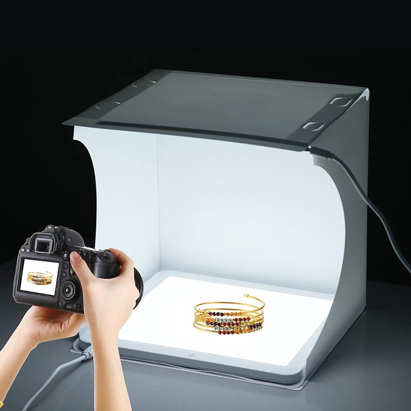 صندوق تصوير محمول 20 سم مع إضا - مراجعة Photography Lighting Softbox وسعره