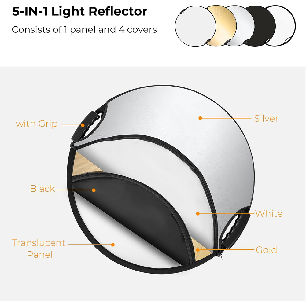عاكس ضوء قابل للطي من MYOBO مع - مراجعة Photography Lighting For Products وسعره