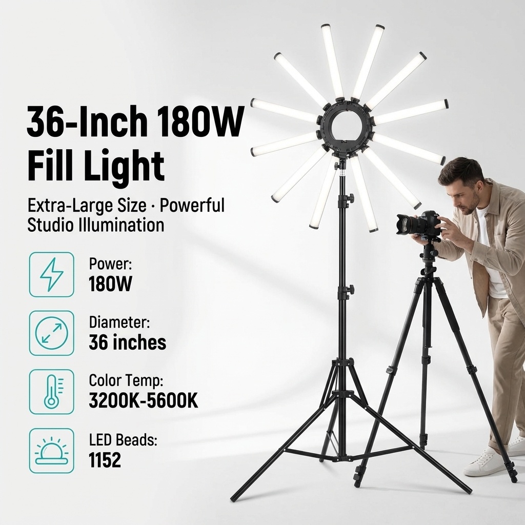 طقم إضاءة تصوير متعدد الأنابيب - مراجعة Photography Lighting Kits وسعره