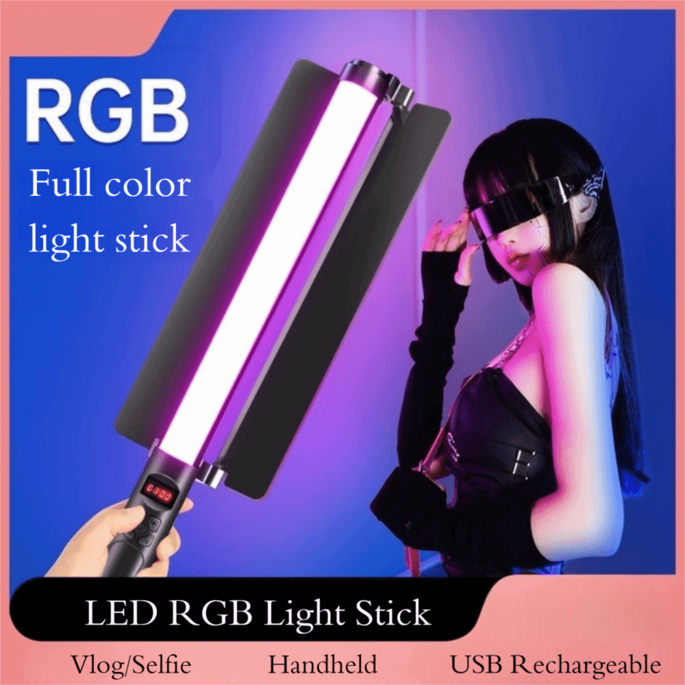 يده LED RGB ضوء عصا ملونة USB  - مراجعة Photography Lighting Handheld وسعره