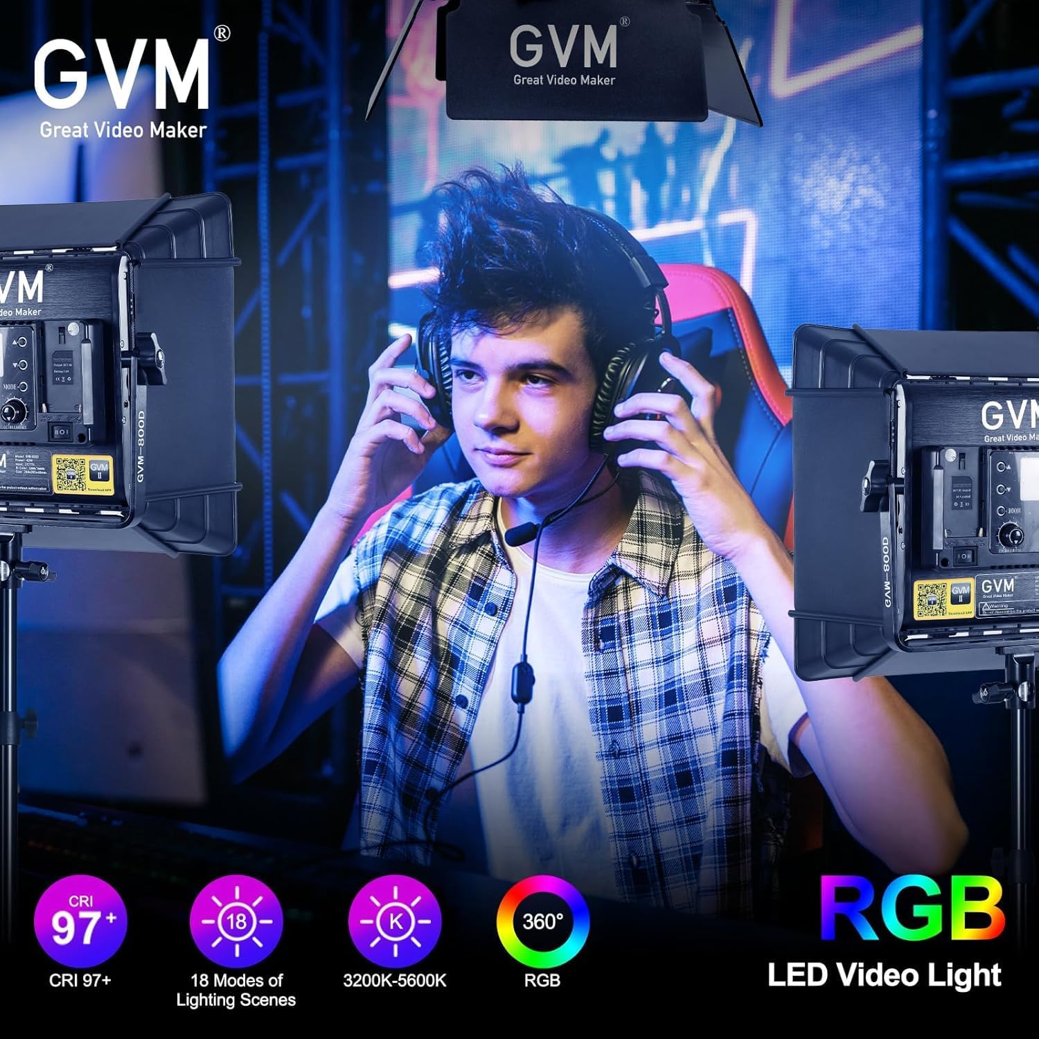 مجموعة إضاءة فيديو LED RGB، 3  - مراجعة Photography Lighting Kits وسعره