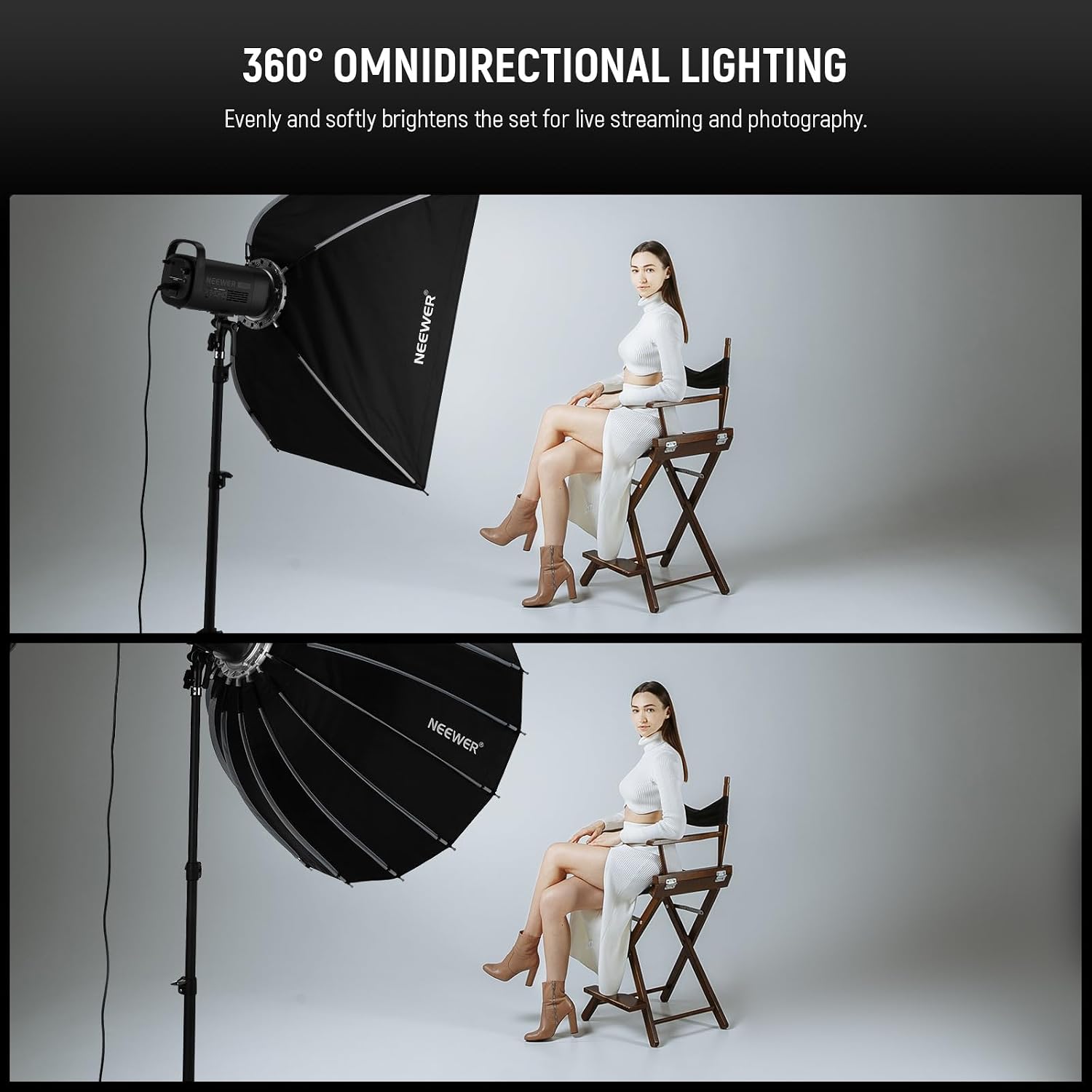 صندوق إضاءة بارابولي مع قاعدة  - مراجعة Photography Lighting Kits وسعره