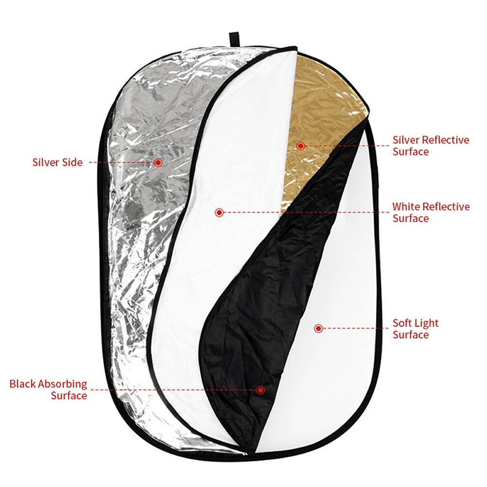 عاكس ضوء محمول قابل للطي 5 في  - مراجعة Photography Lighting Reflector وسعره