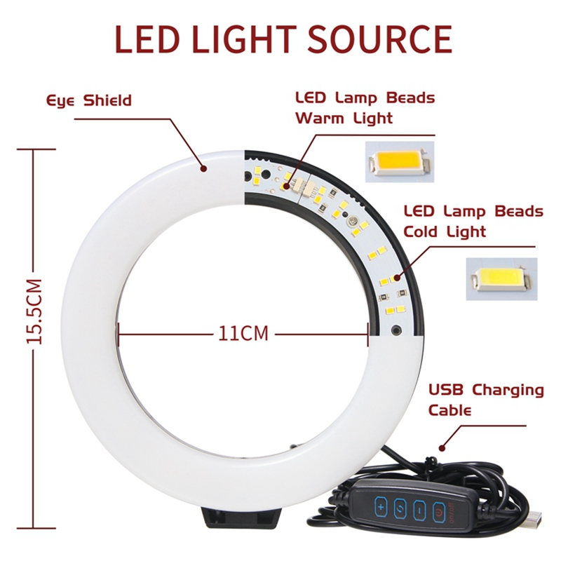 16 سنتيمتر عكس الضوء الدائري ض - مراجعة Photography Mobile Lighting وسعره